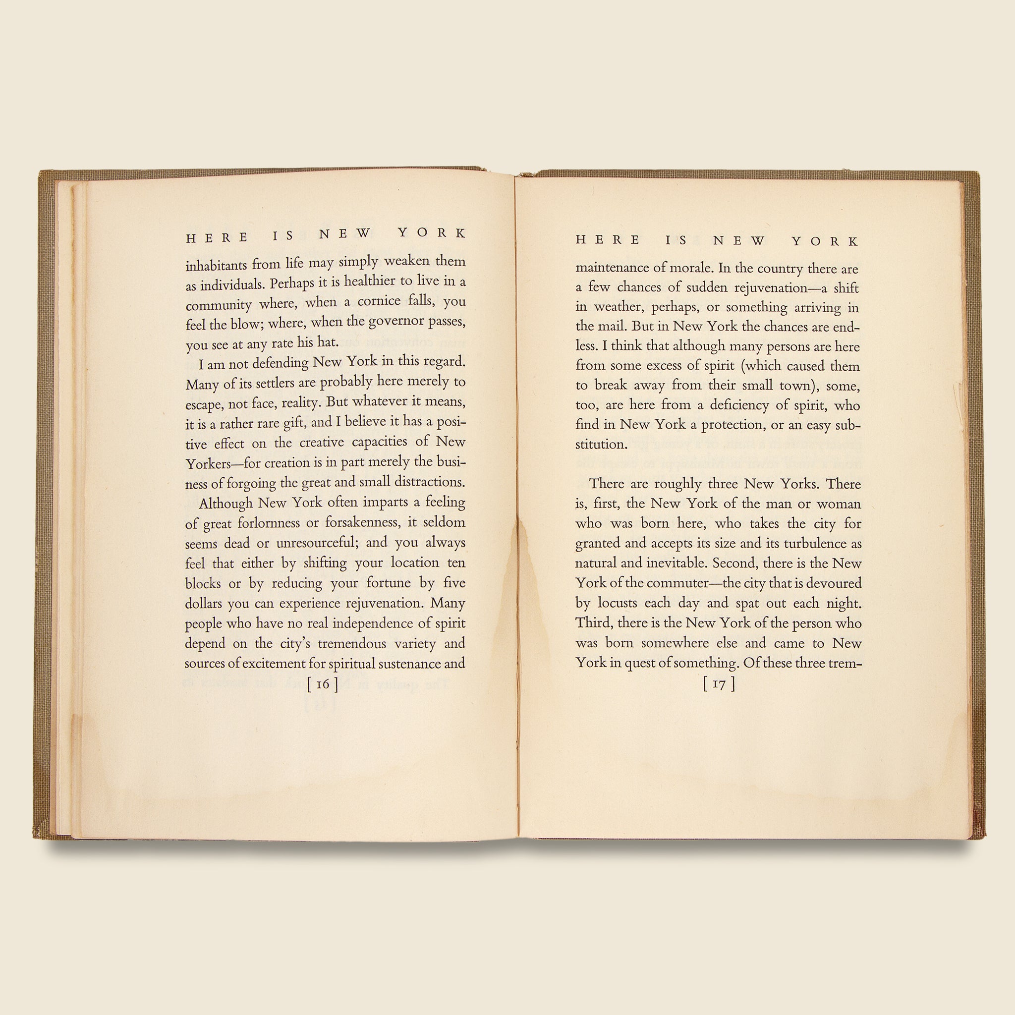 Here is New York - E.B. White - Vintage - STAG Provisions - One & Done - Miscellaneous