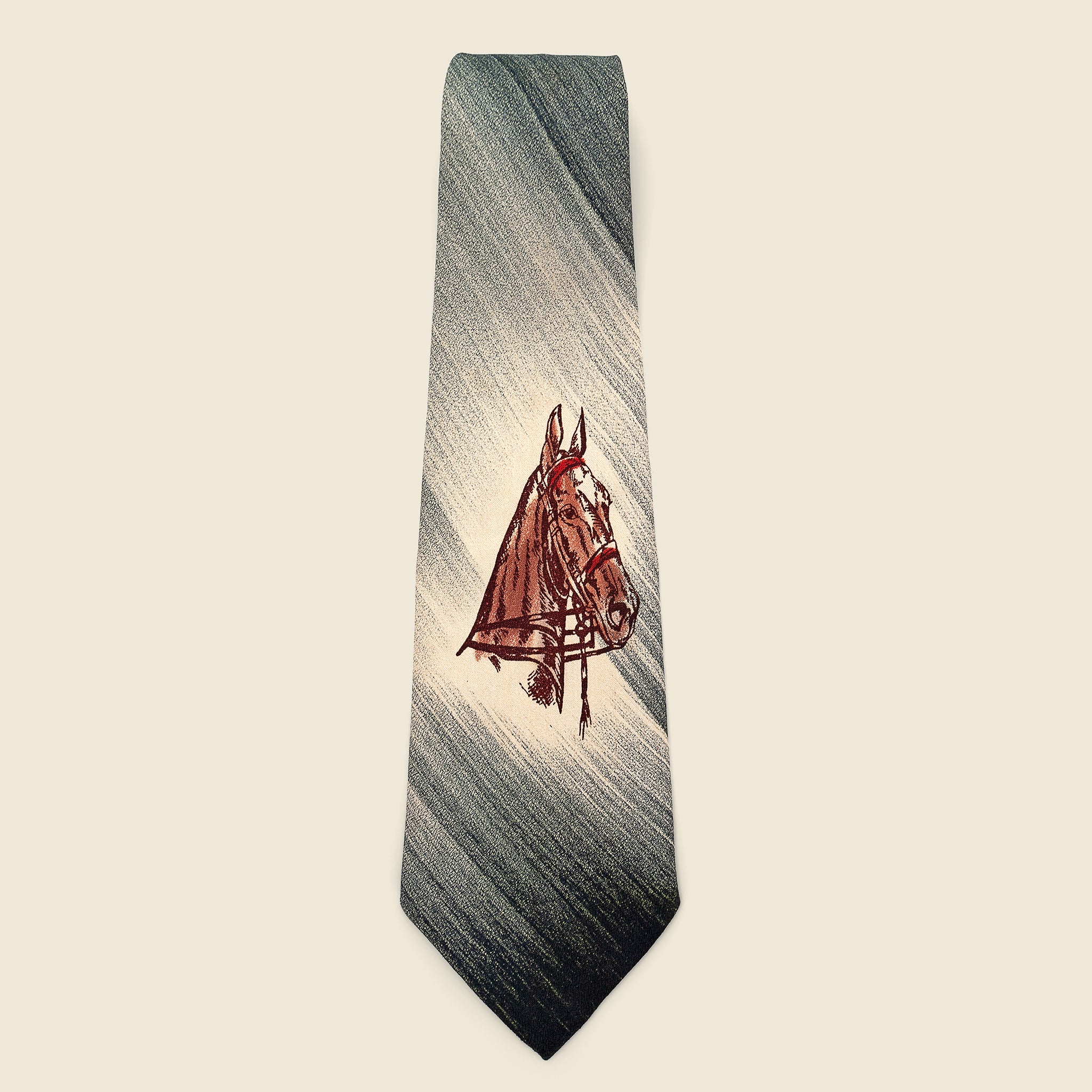Hand-painted Horse Tie - Vintage - STAG Provisions - One & Done - Miscellaneous