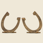 Brass Horseshoe Bookends - Vintage - STAG Provisions - One & Done - Miscellaneous