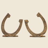 Brass Horseshoe Bookends - Vintage - STAG Provisions - One & Done - Miscellaneous