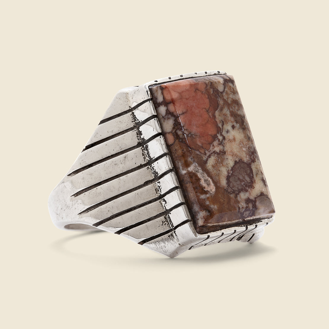 Vintage Navajo Made Horse Stone Ring #1