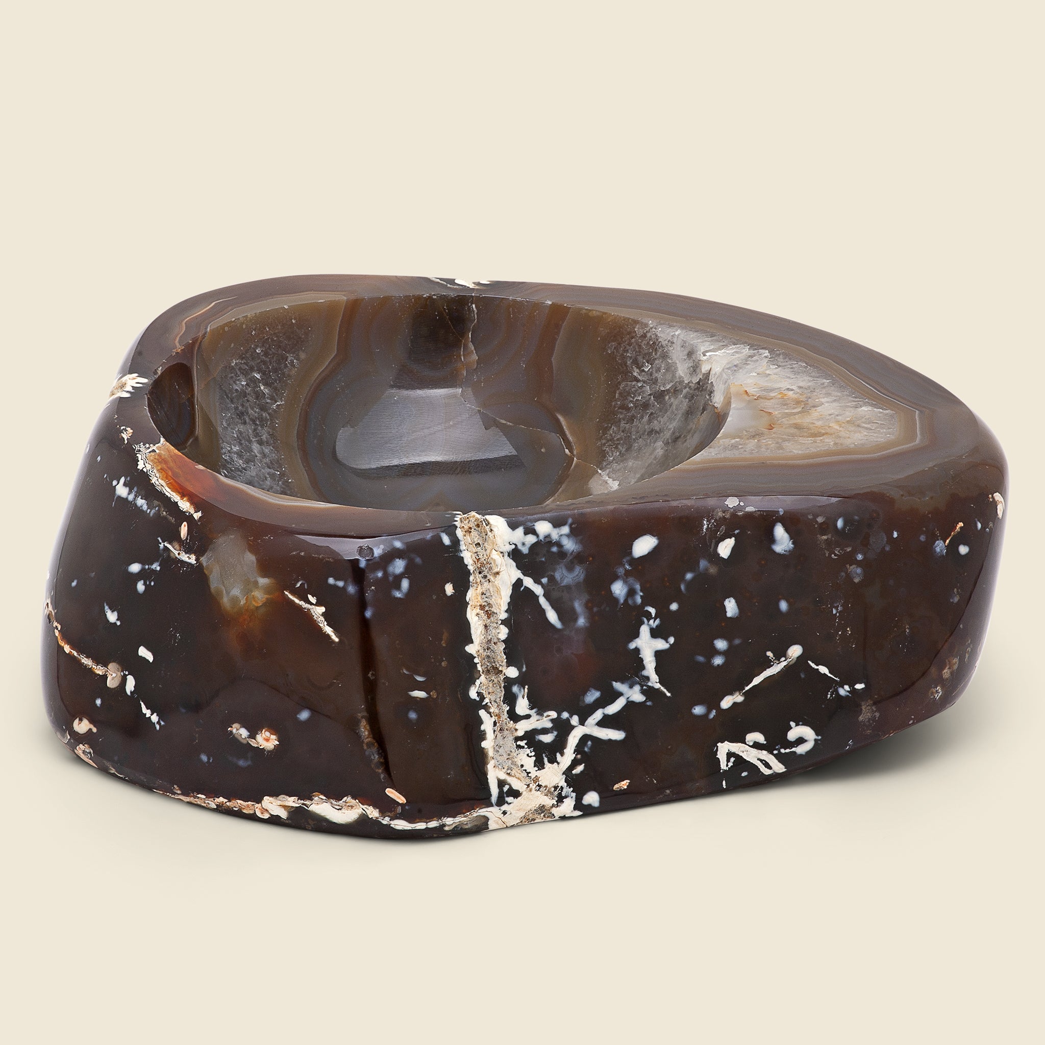 Polished Agate Bowl #1 - Vintage - STAG Provisions - One & Done - Miscellaneous