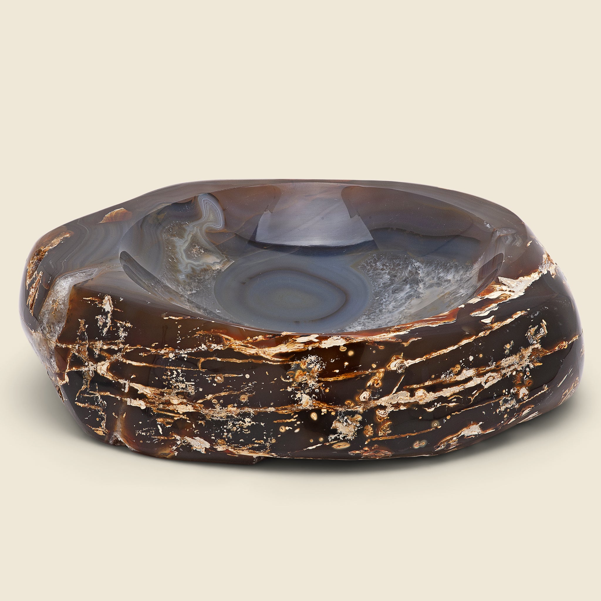Polished Agate Bowl #3 - Vintage - STAG Provisions - One & Done - Miscellaneous