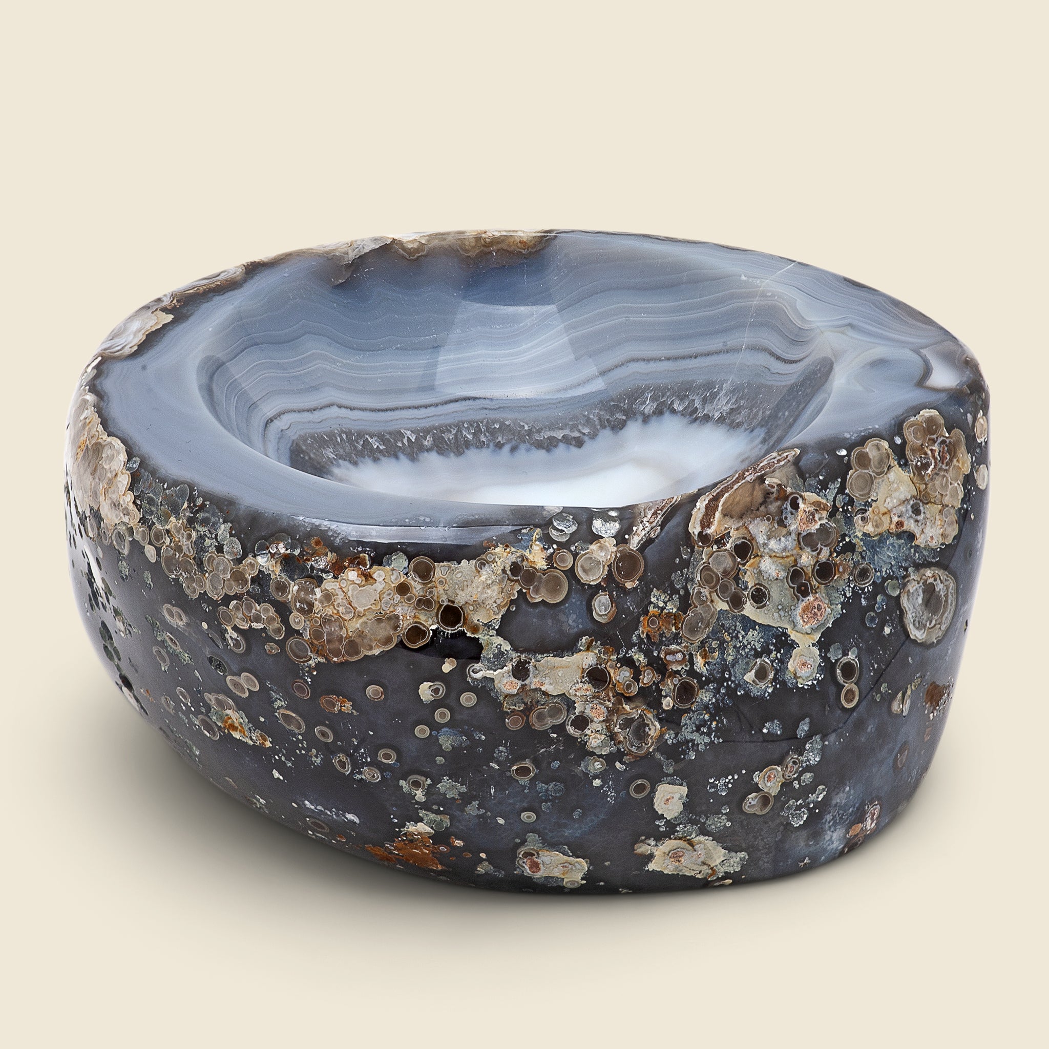 Polished Agate Bowl #5 - Vintage - STAG Provisions - One & Done - Miscellaneous