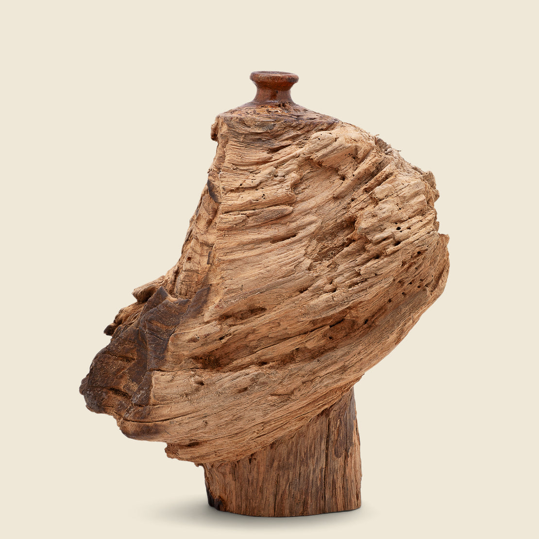 Vintage Burled Wood Cloud Vase #2