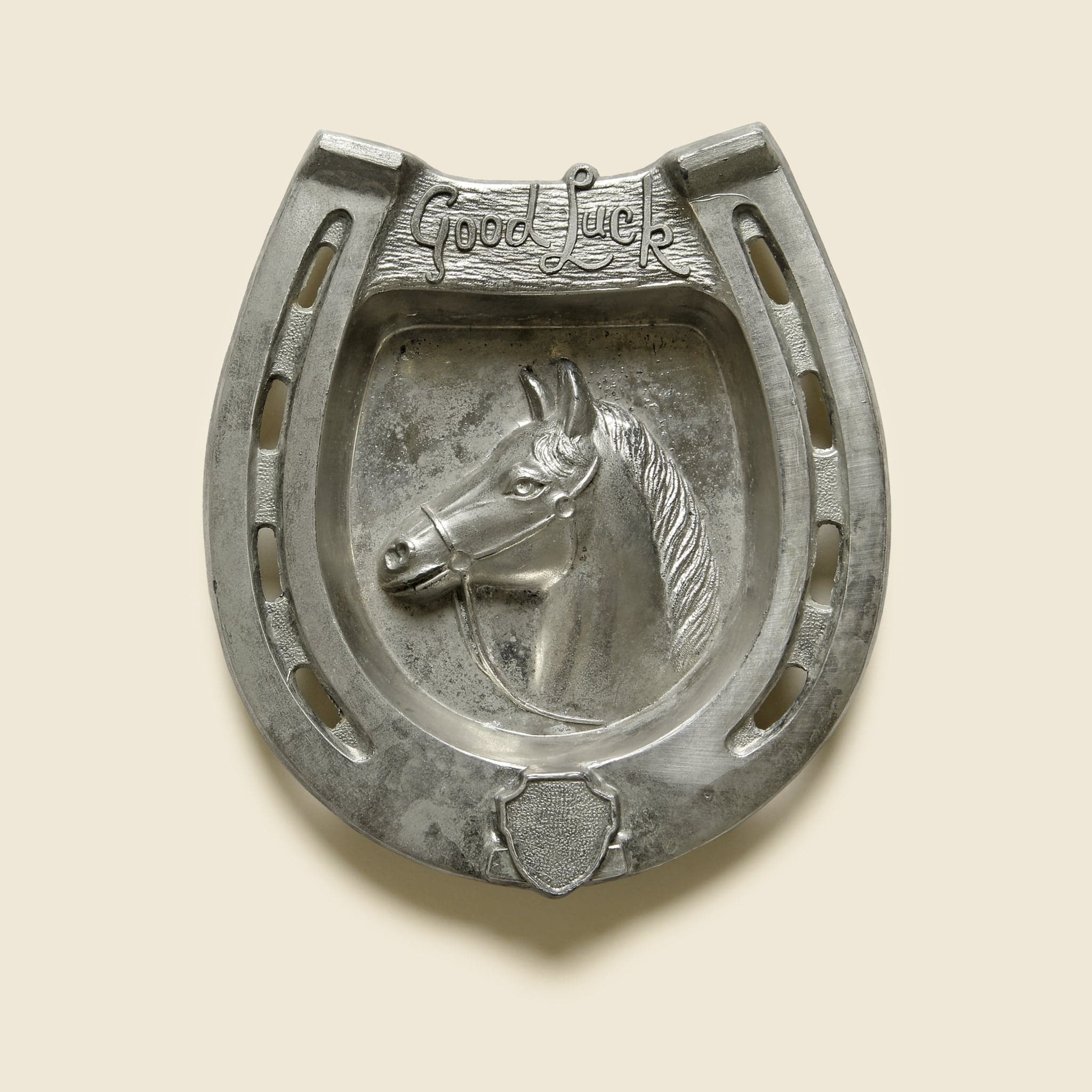 Silver Horseshoe Good Luck Ashtray - Vintage - STAG Provisions - One & Done - Barware & Smoking