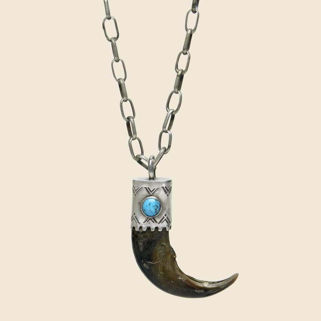 Smith Bros. Trading Co. Bear Claw Pendant - Sterling & Turquoise