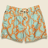 Swim Trunk - Blue Snake - OAS - STAG Provisions - Shorts - Swim
