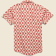 White Machu Terry Shirt - White/Red