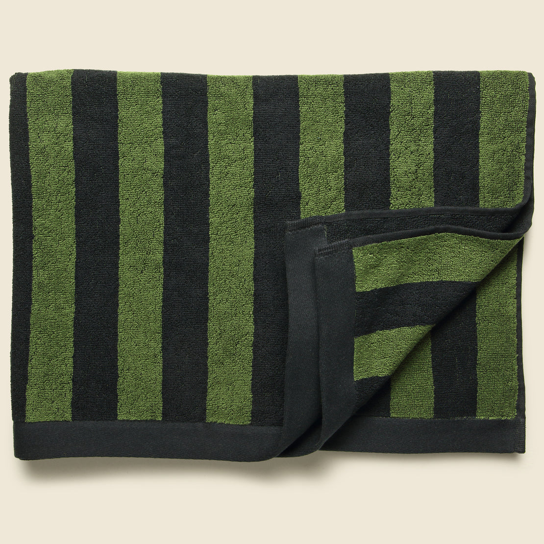 Green Stripe Towel - Green/Black - OAS - STAG Provisions - Gift - Towel