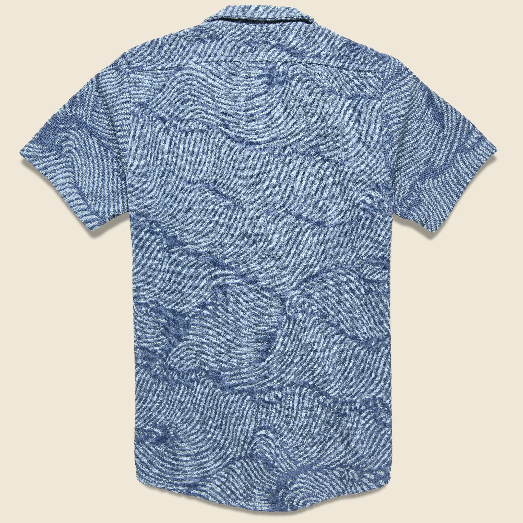 
                          Wavy Terry Shirt - Blue - OAS - STAG Provisions - Tops - S/S Knit
                        