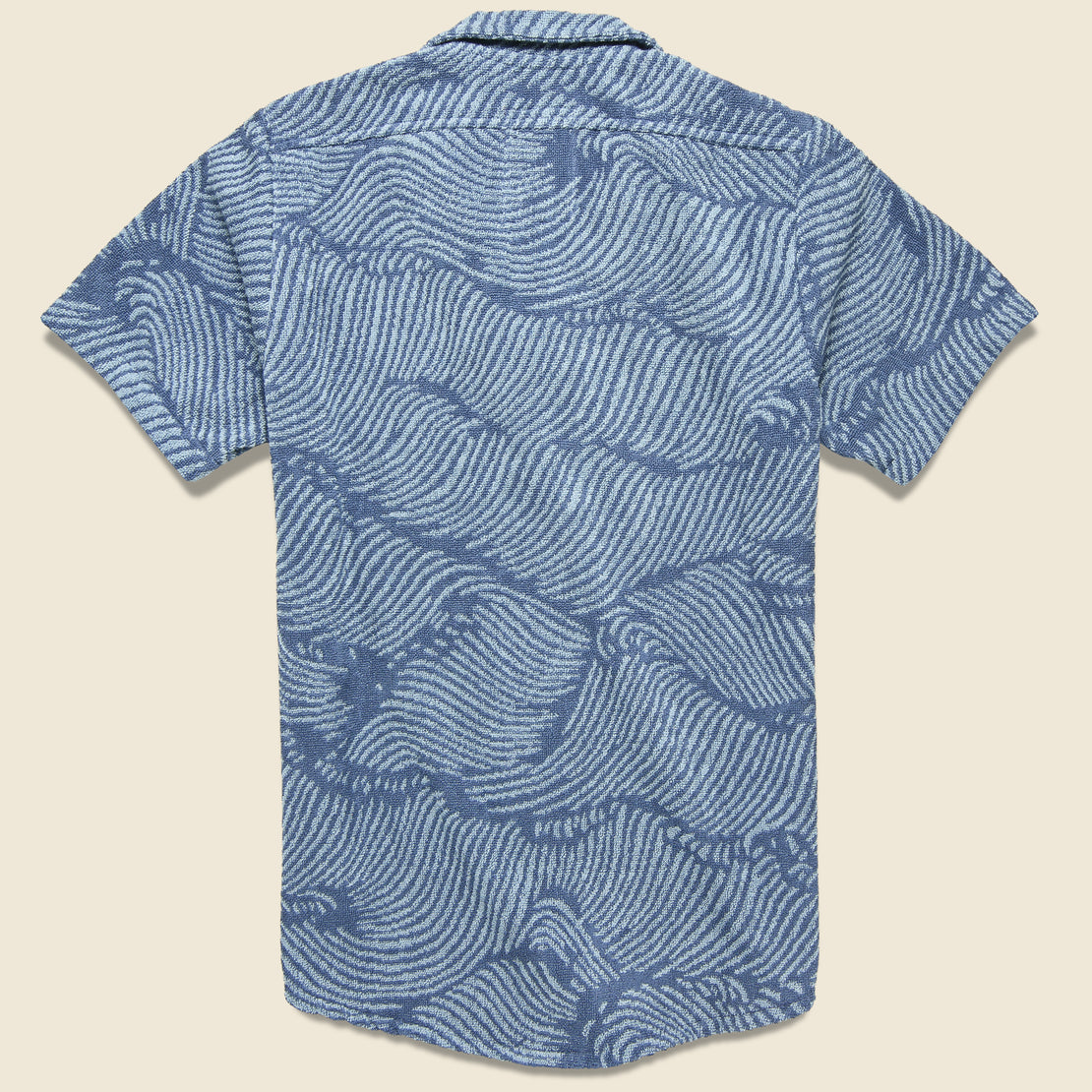 Wavy Terry Shirt - Blue - OAS - STAG Provisions - Tops - S/S Knit