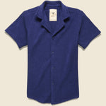 Solid Terry Shirt - Navy - OAS - STAG Provisions - Tops - S/S Woven - Solid