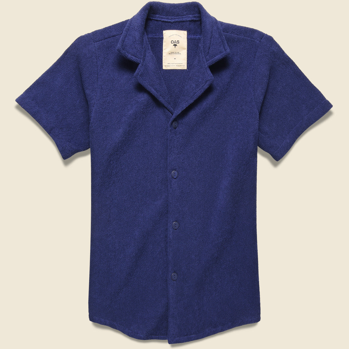 OAS Solid Terry Shirt - Navy