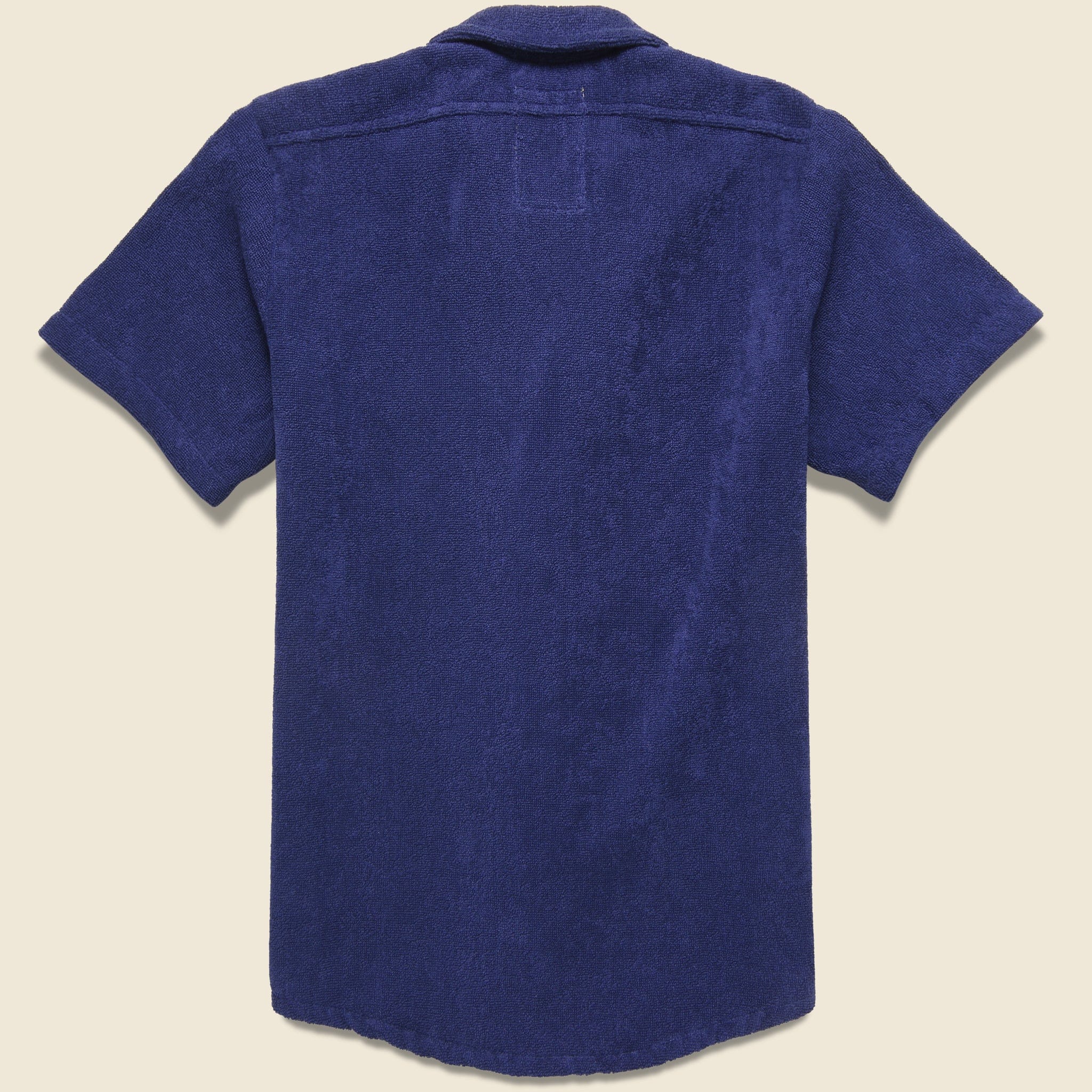 Solid Terry Shirt - Navy - OAS - STAG Provisions - Tops - S/S Woven - Solid