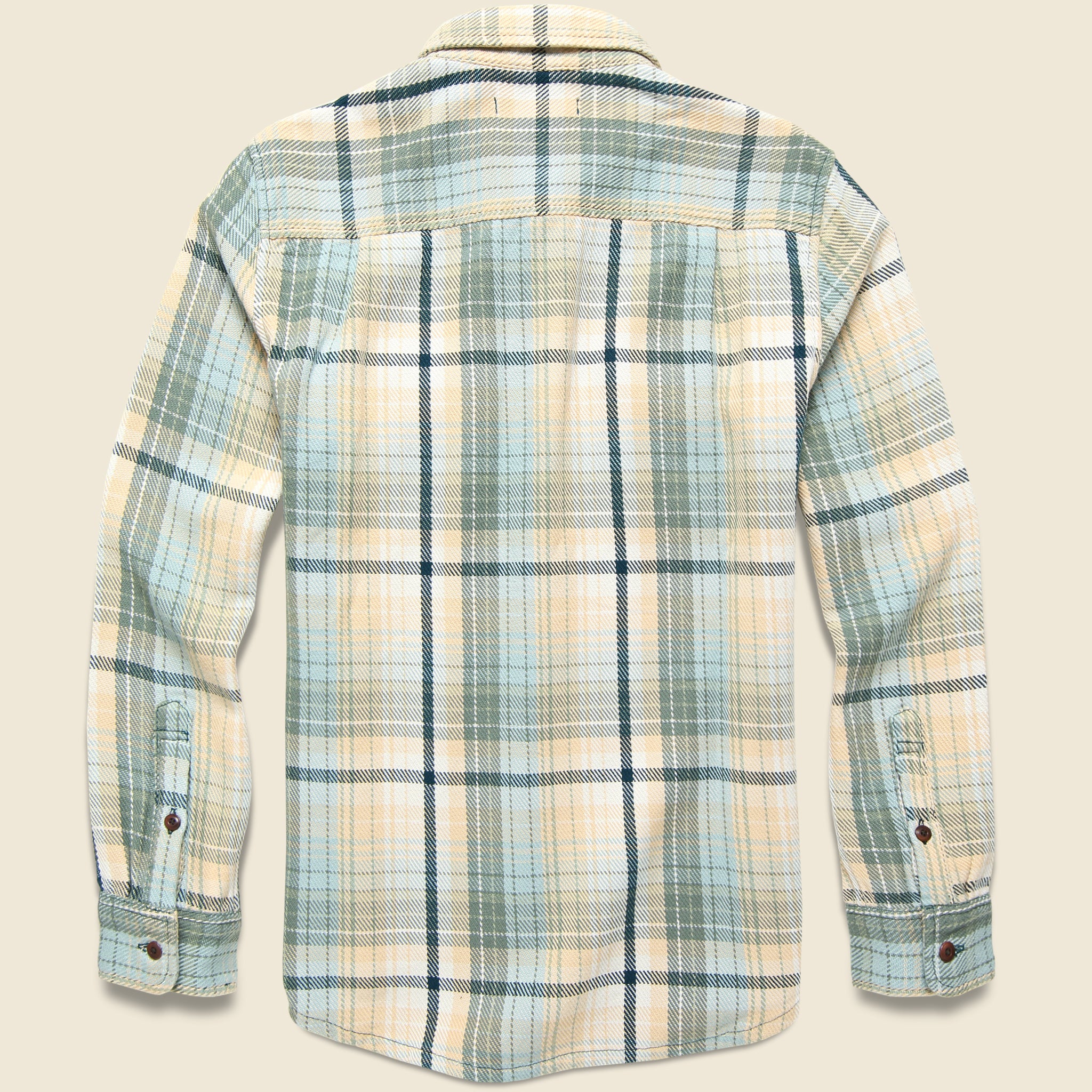 
                          Blanket Shirt - Grey Mist Bienvenido Plaid - Outerknown - STAG Provisions - Tops - L/S Woven - Plaid
                        