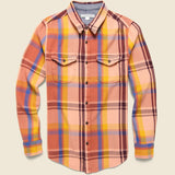 Blanket Shirt - Coral Mav Plaid - Outerknown - STAG Provisions - Tops - L/S Woven - Plaid