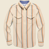 Blanket Shirt - Wheat Rainbow Stripe - Outerknown - STAG Provisions - Tops - L/S Woven - Plaid