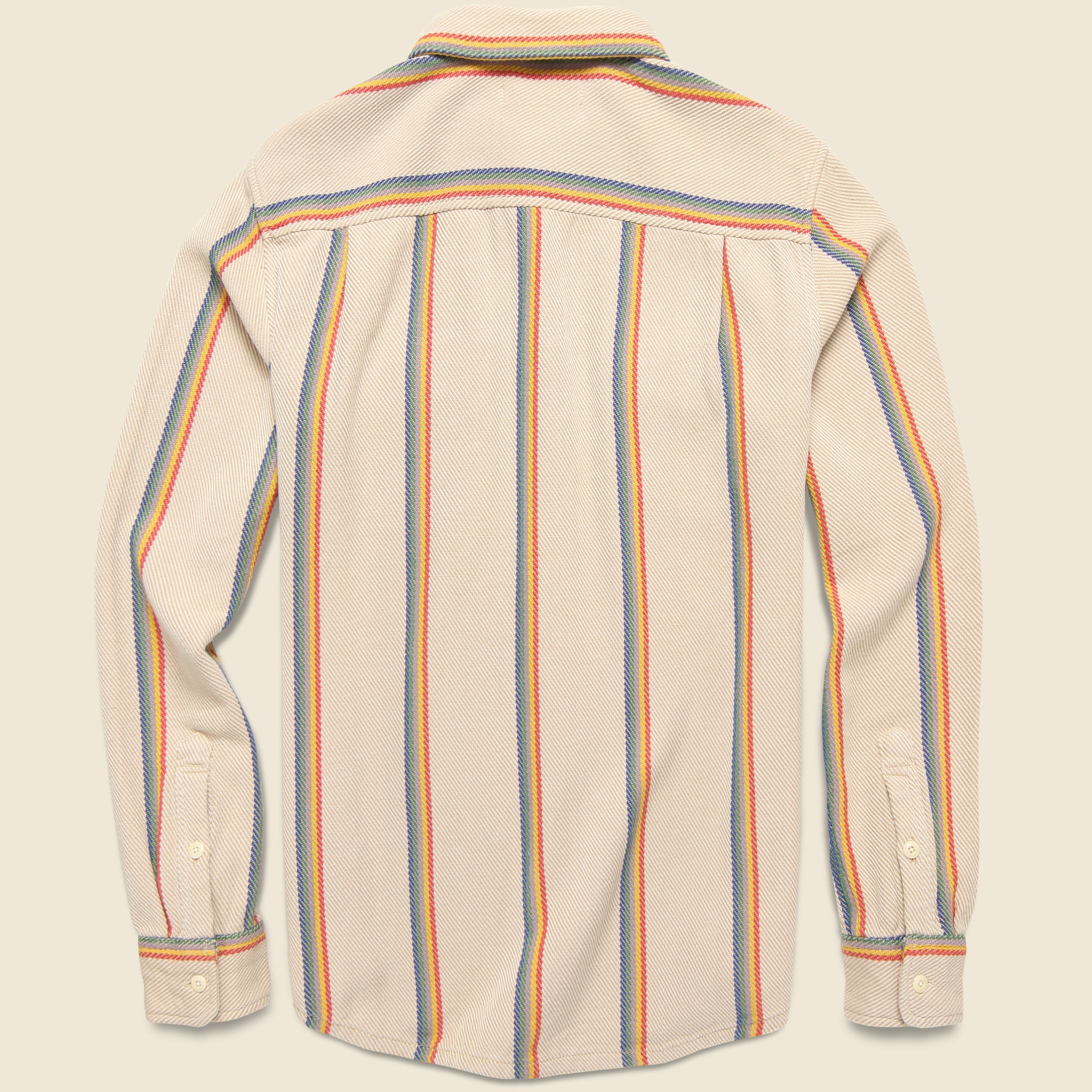 Blanket Shirt - Wheat Rainbow Stripe - Outerknown - STAG Provisions - Tops - L/S Woven - Plaid