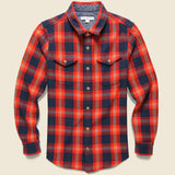 Blanket Shirt - Marine Princeton Plaid - Outerknown - STAG Provisions - Tops - L/S Woven - Plaid