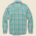 Blanket Shirt - Sea Green Graph Plaid - Outerknown - STAG Provisions - Tops - L/S Woven - Plaid
