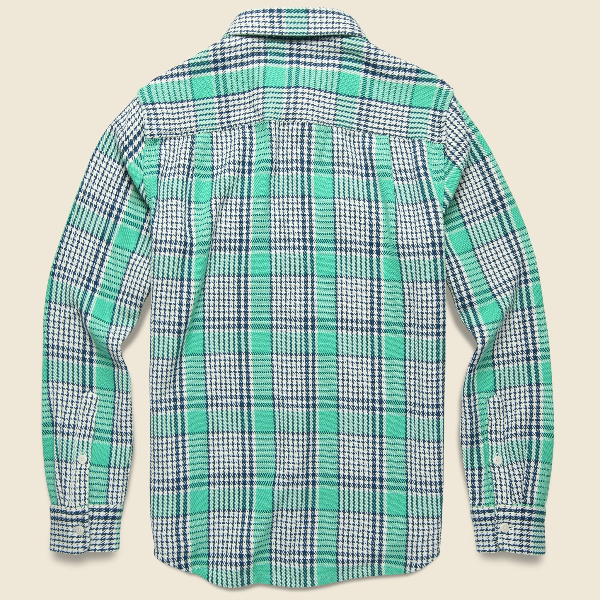Blanket Shirt - Sea Green Graph Plaid - Outerknown - STAG Provisions - Tops - L/S Woven - Plaid