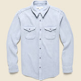 Chroma Blanket Shirt - Heather Blue - Outerknown - STAG Provisions - Tops - L/S Woven - Solid
