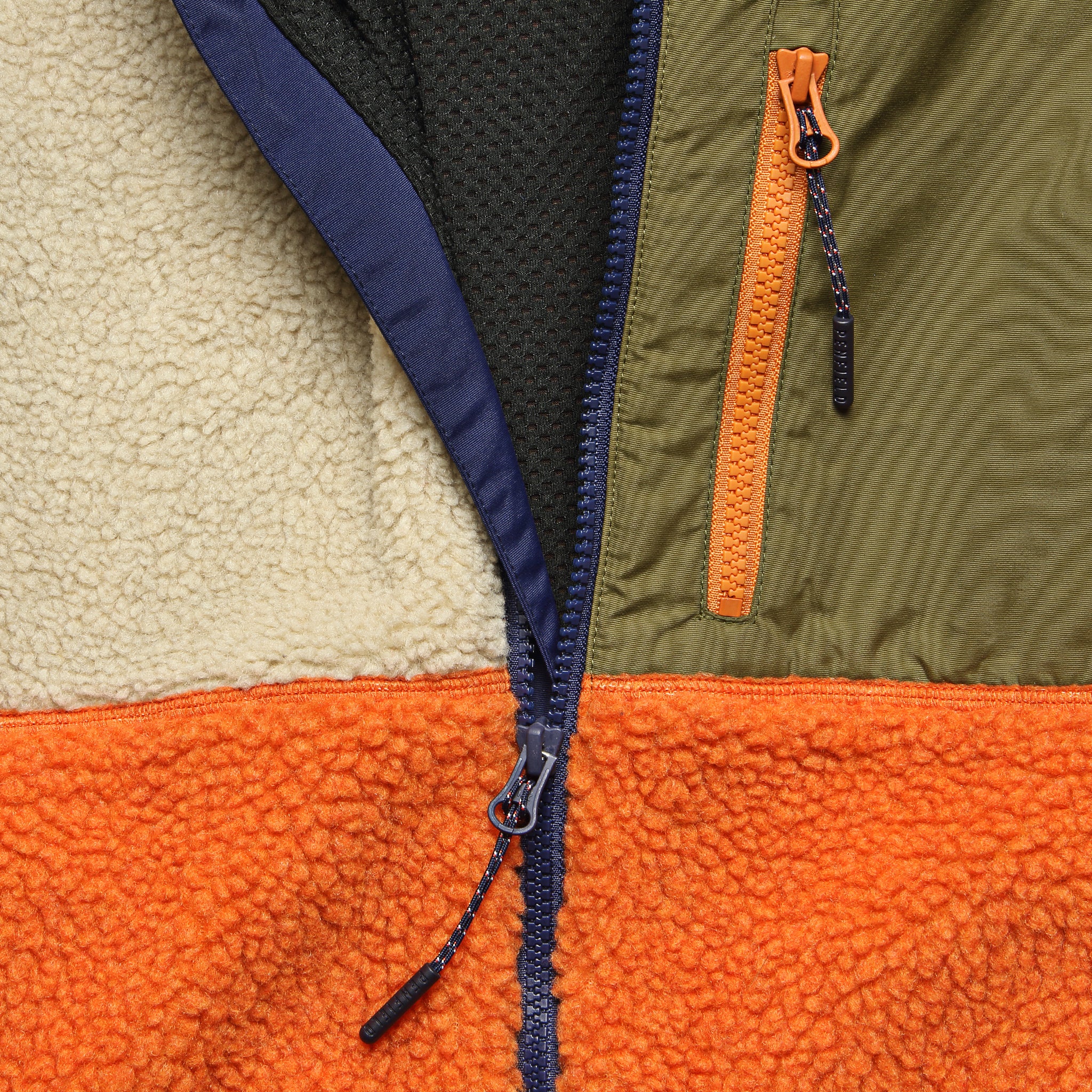 Mattawa Colorblock Fleece Jacket - Outdoor Orange - Penfield - STAG Provisions - Outerwear - Coat / Jacket