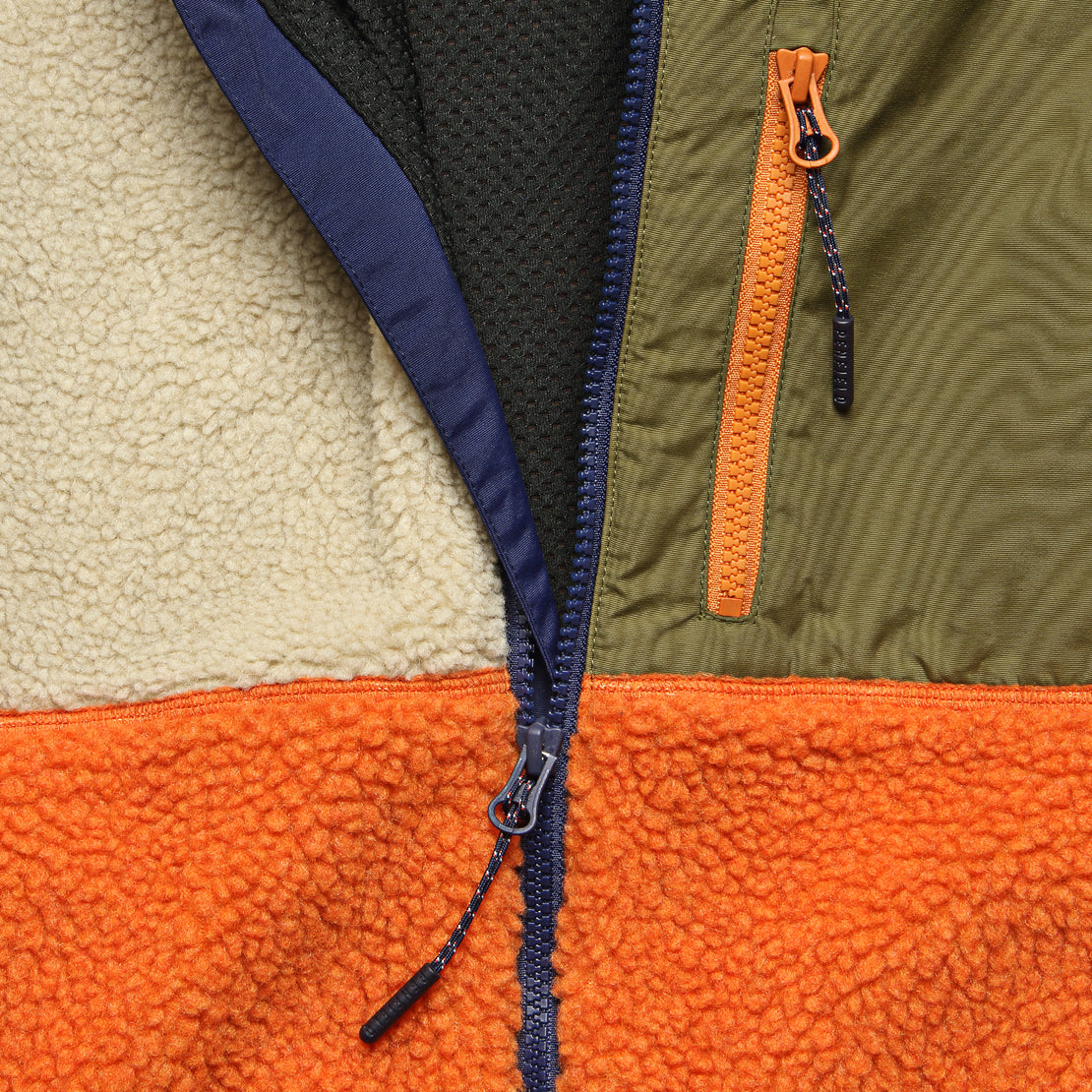 Mattawa Colorblock Fleece Jacket - Outdoor Orange - Penfield - STAG Provisions - Outerwear - Coat / Jacket