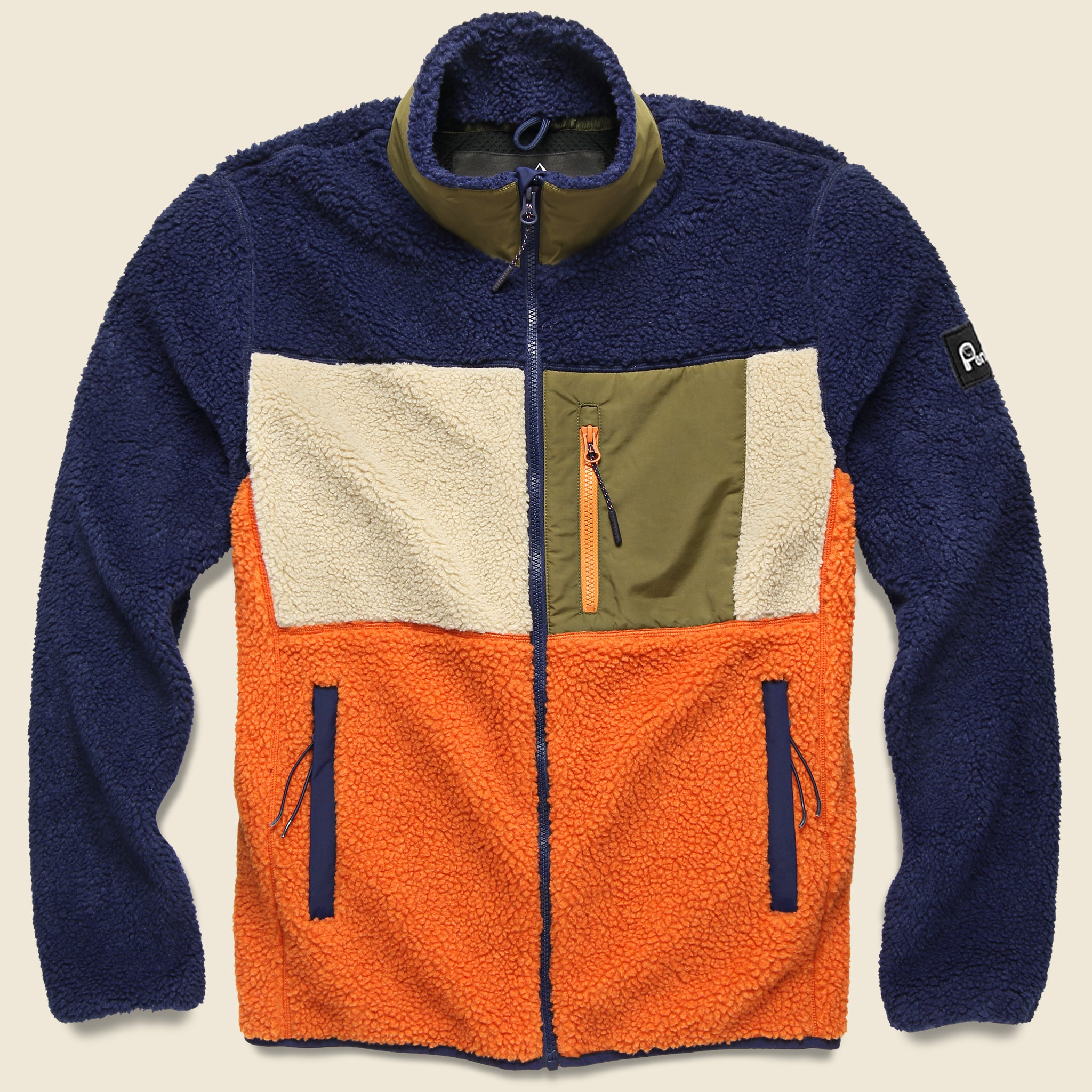 Mattawa Colorblock Fleece Jacket - Outdoor Orange - Penfield - STAG Provisions - Outerwear - Coat / Jacket