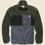 P Bear Colour Block Borg Zip Thru Jacket - Castlerock - Penfield - STAG Provisions - Outerwear - Coat / Jacket