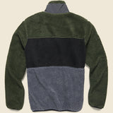 P Bear Colour Block Borg Zip Thru Jacket - Castlerock - Penfield - STAG Provisions - Outerwear - Coat / Jacket