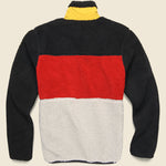 P Bear Colour Block Borg Zip Thru Jacket - Marshmallow - Penfield - STAG Provisions - Outerwear - Coat / Jacket