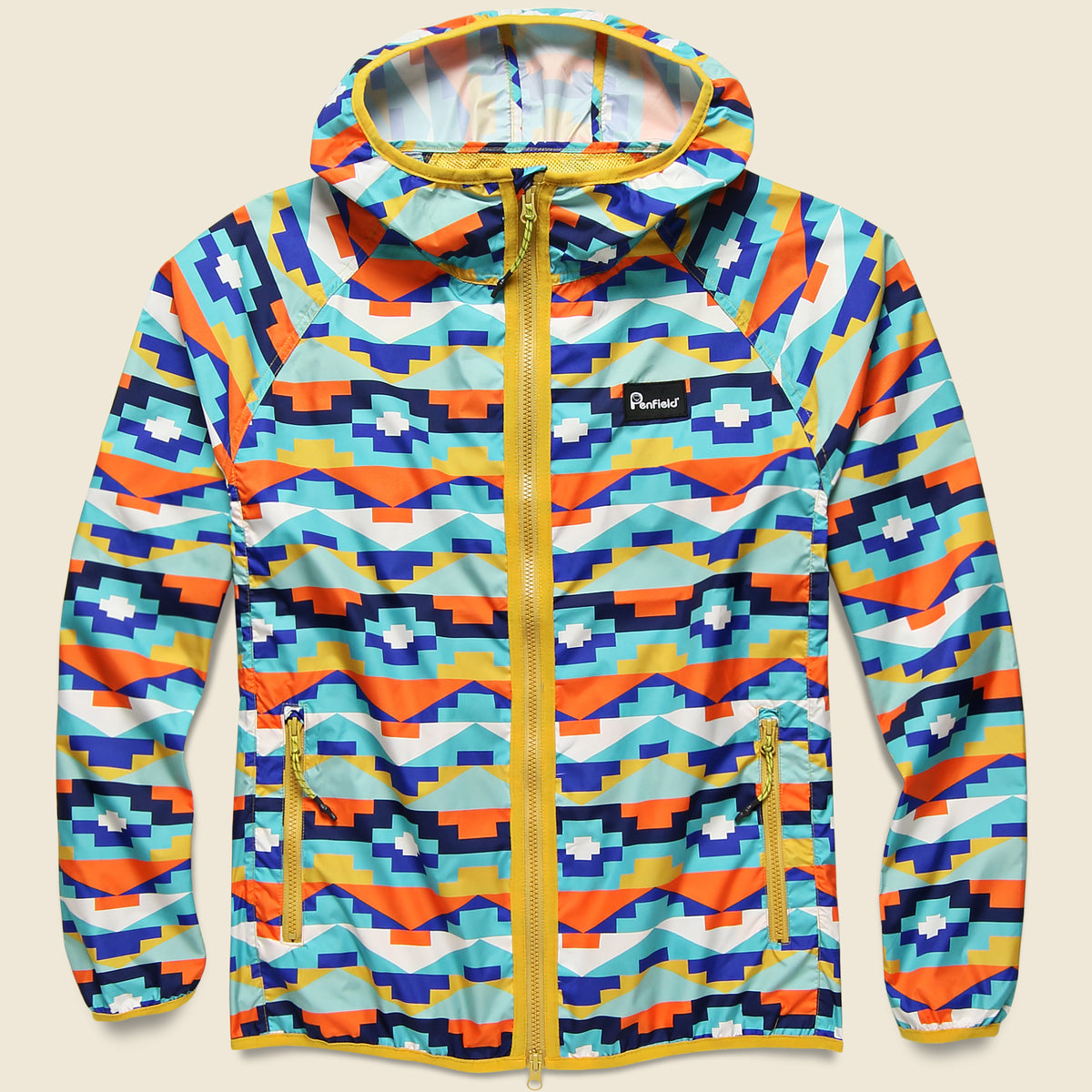 Bonfield Geo Packaway Jacket Teal