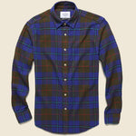 Freedom Plaid Flannel - Brown/Blue - Portuguese Flannel - STAG Provisions - Tops - L/S Woven - Plaid