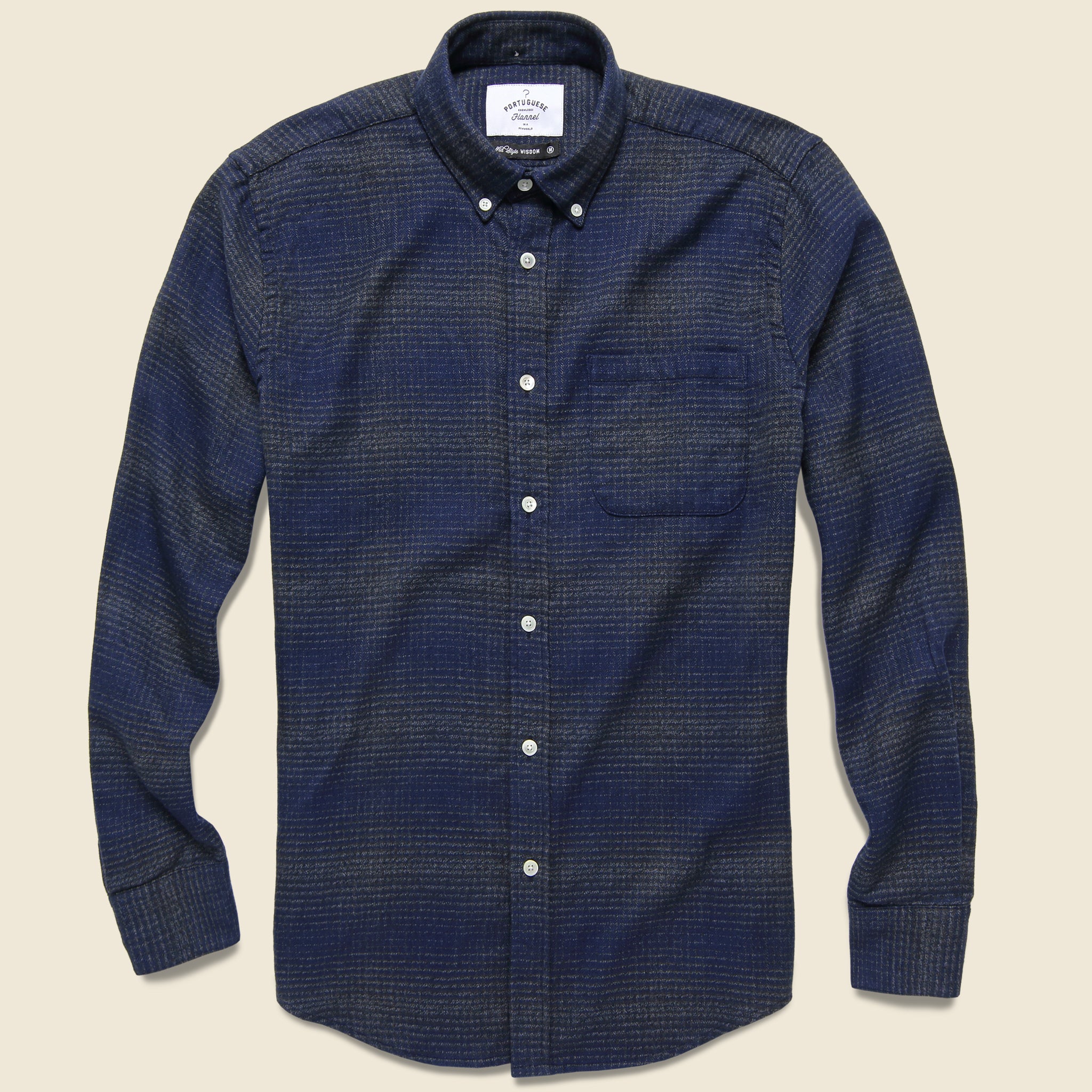 Clerigo Plaid Flannel - Grey/Blue/Black - Portuguese Flannel - STAG Provisions - Tops - L/S Woven - Plaid
