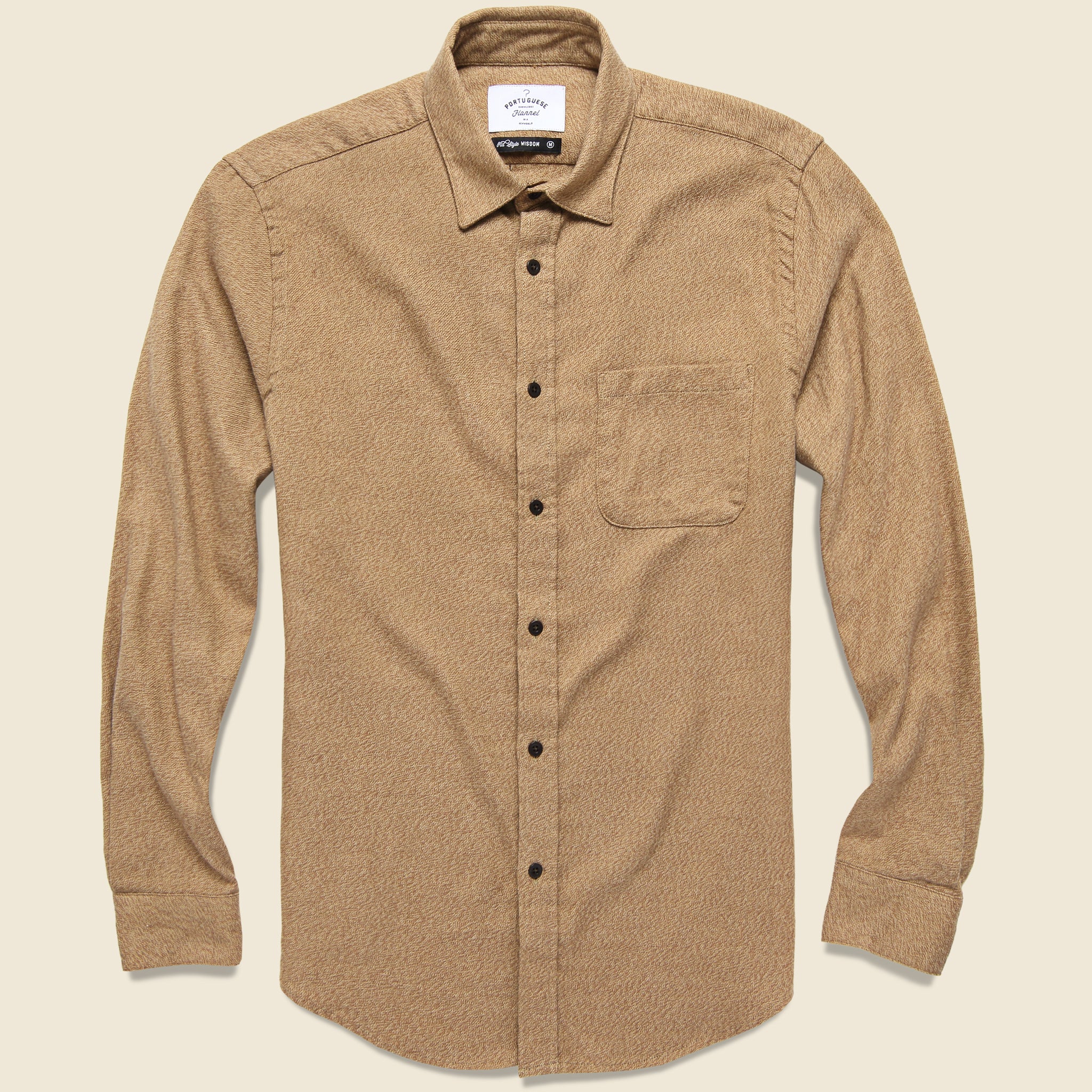 Canela Heather Flannel - Tan - Portuguese Flannel - STAG Provisions - Tops - L/S Woven - Solid