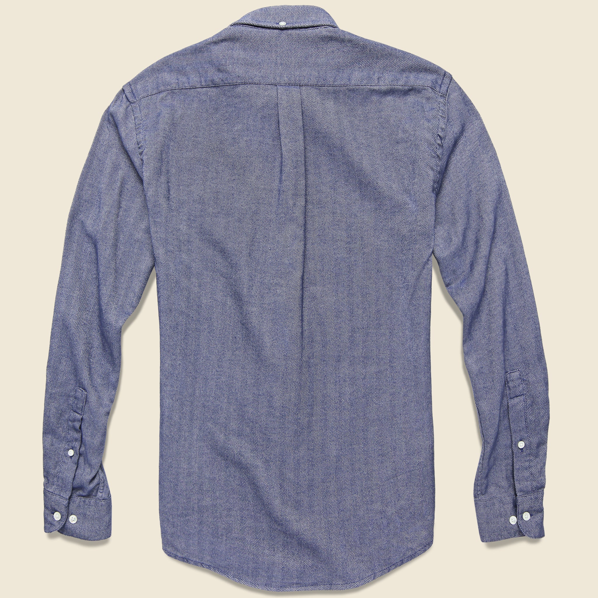 Espiga Herringbone Flannel - Blue - Portuguese Flannel - STAG Provisions - Tops - L/S Woven - Solid