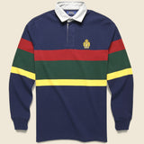 Crest Logo Rugby Polo - Cruise Navy Multi Stripe - Polo Ralph Lauren - STAG Provisions - Tops - L/S Knit
