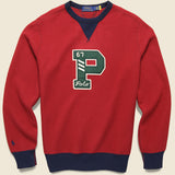 P-Wing Fleece Sweatshirt - Red/Navy - Polo Ralph Lauren - STAG Provisions - Tops - Fleece / Sweatshirt