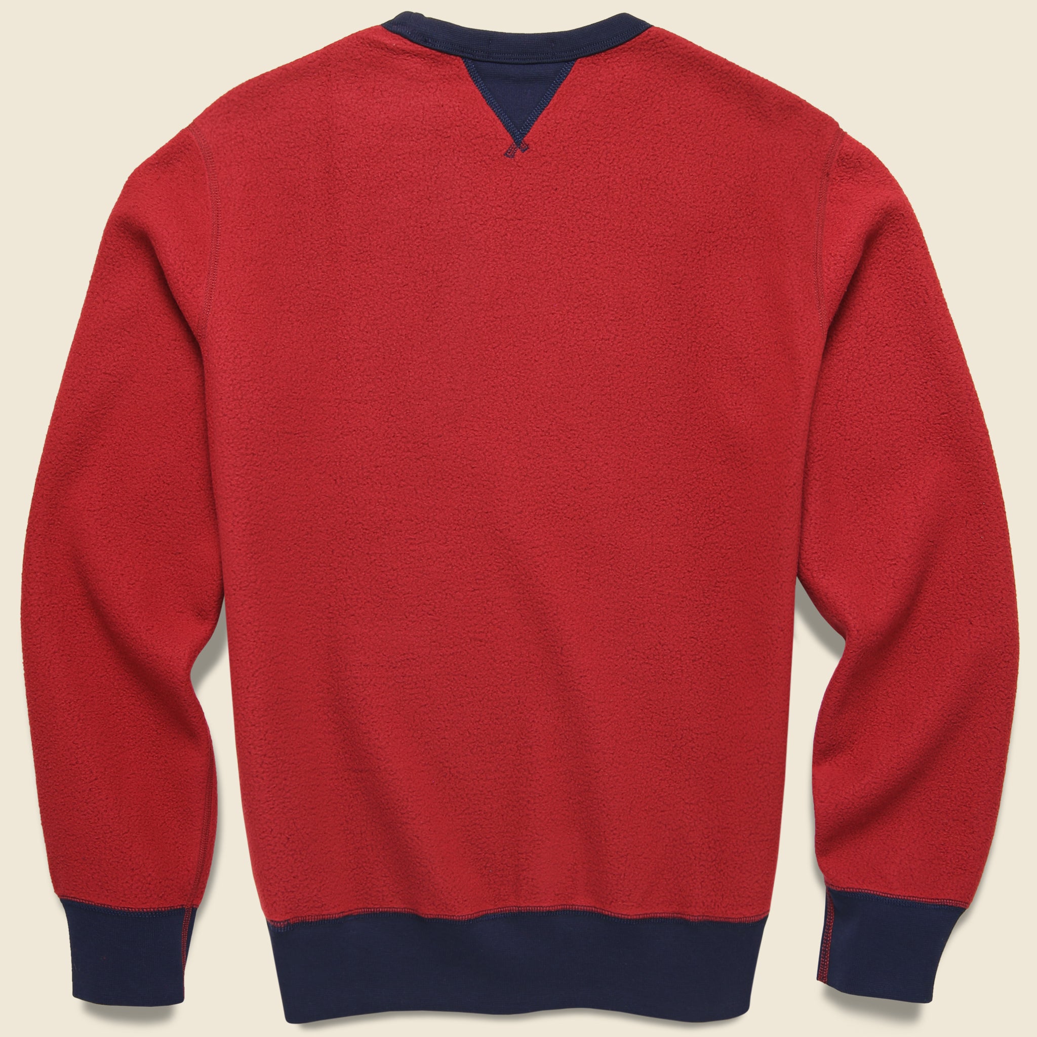 P-Wing Fleece Sweatshirt - Red/Navy - Polo Ralph Lauren - STAG Provisions - Tops - Fleece / Sweatshirt