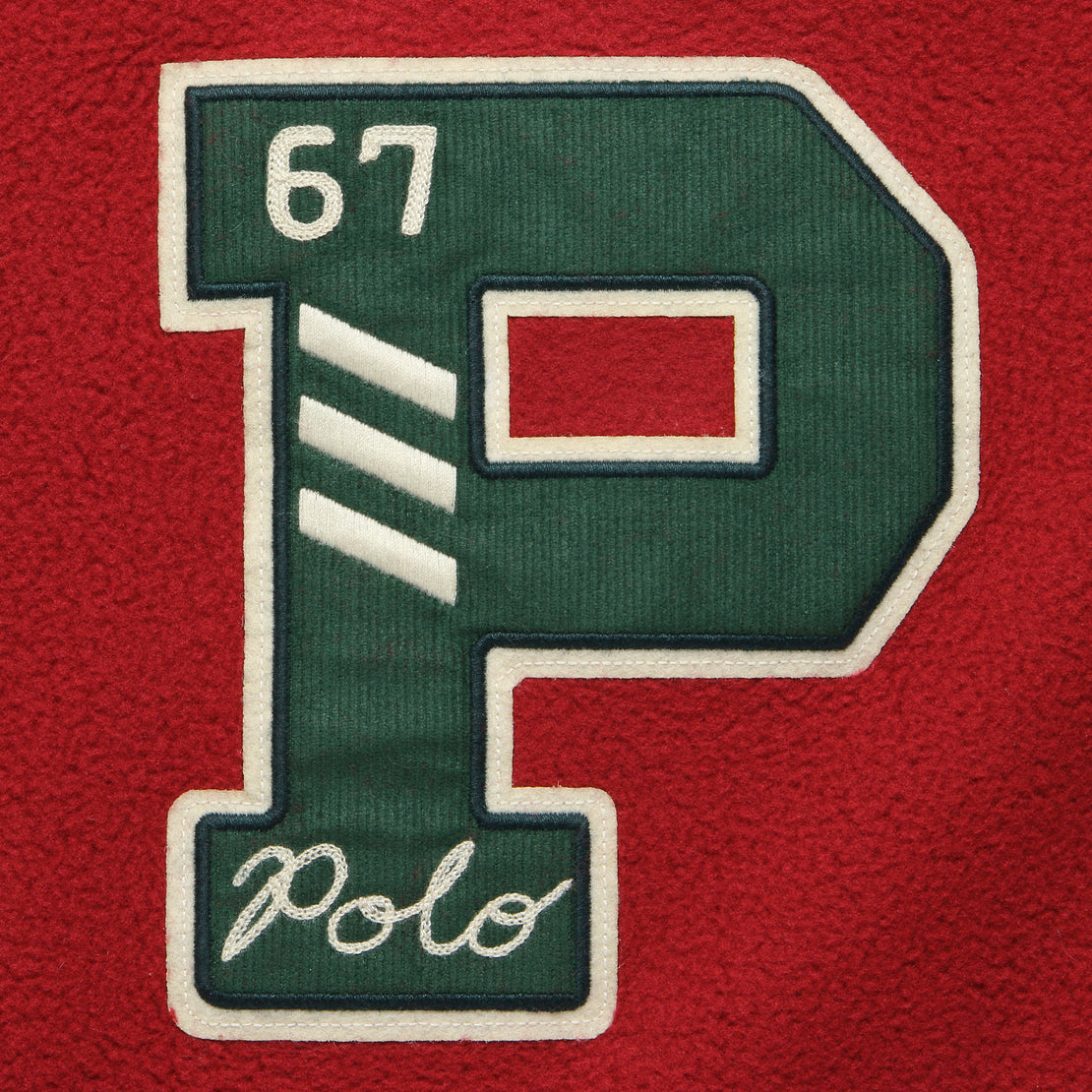 P-Wing Fleece Sweatshirt - Red/Navy - Polo Ralph Lauren - STAG Provisions - Tops - Fleece / Sweatshirt