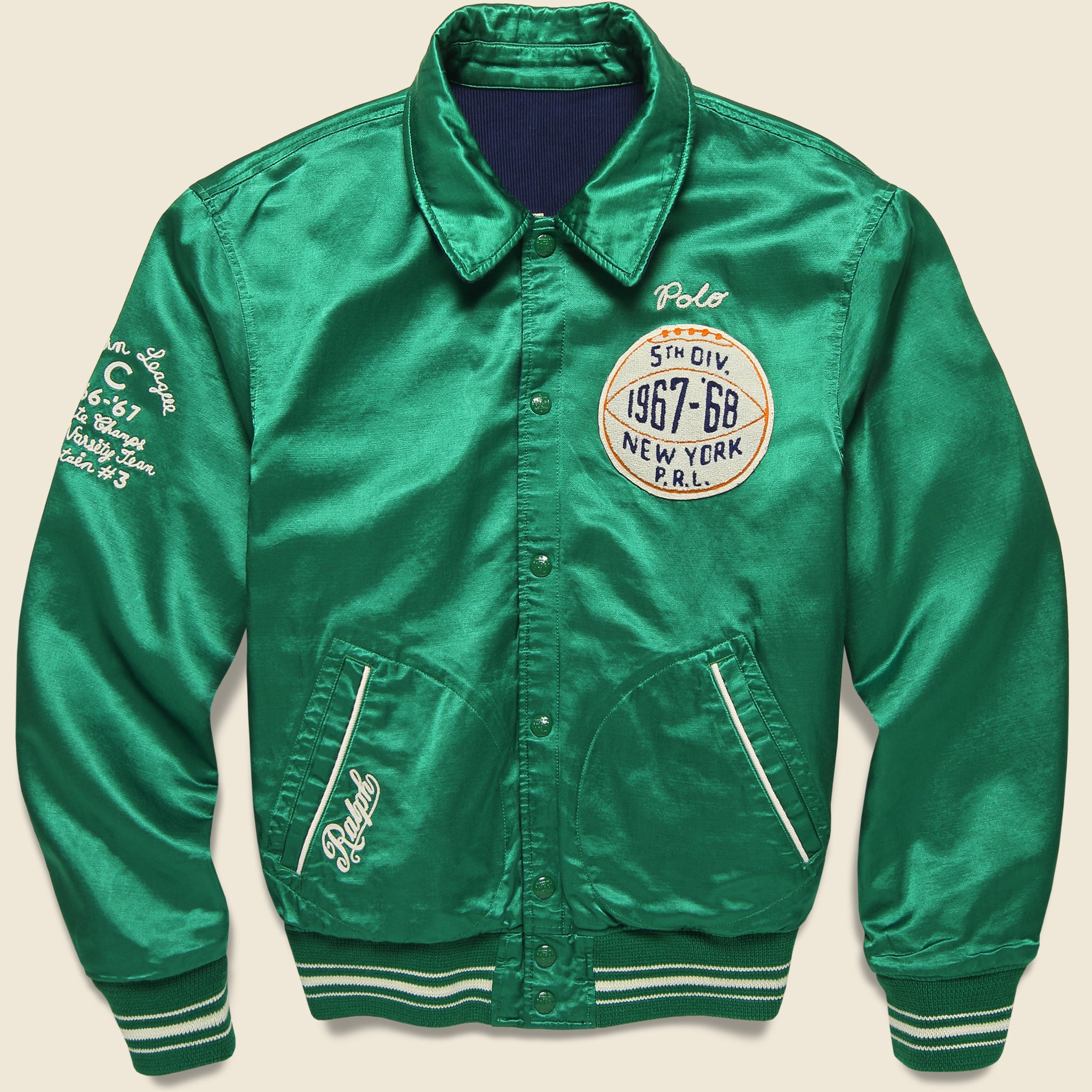 Reversible Varsity Bomber Jacket - Navy/Green - Polo Ralph Lauren - STAG Provisions - Outerwear - Coat / Jacket