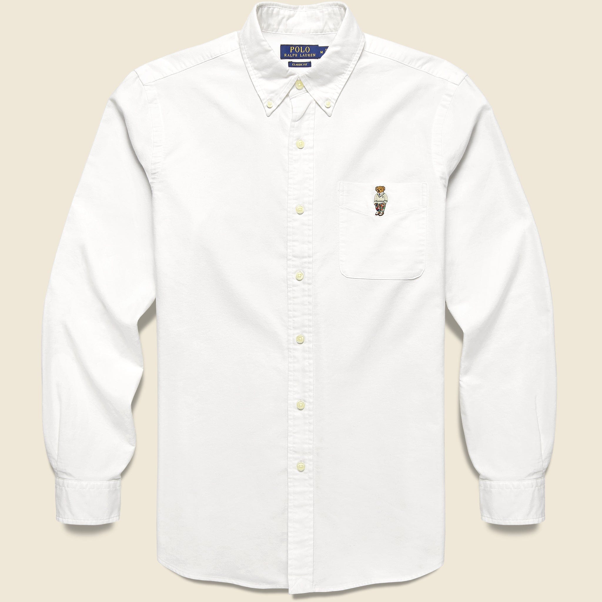 Spring Bear Oxford Shirt - White Spring Bear Oxford Shirt - White