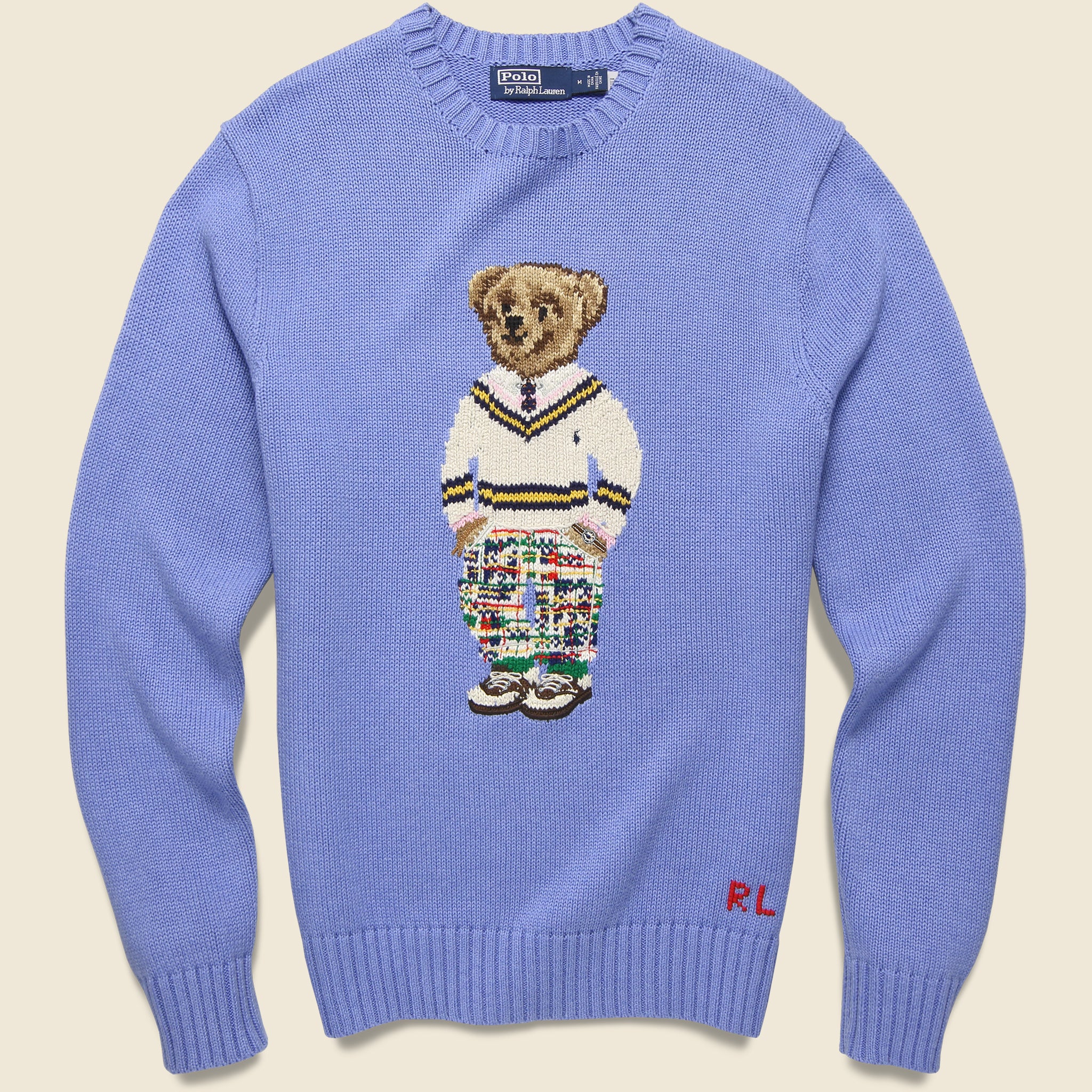 Preppy Bear Crewneck Sweater - Light Blue - Polo Ralph Lauren - STAG Provisions - Tops - Sweater