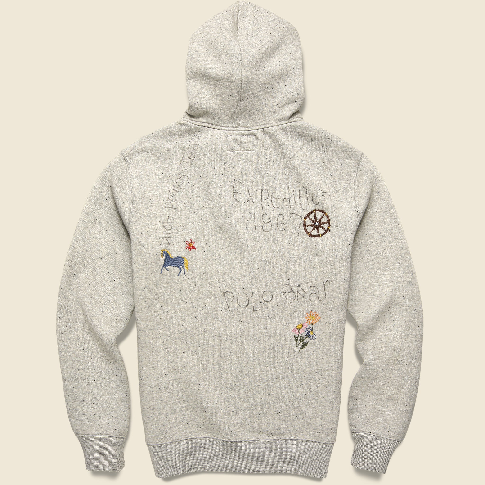Polo Bear Hoodie - Heather Grey - Polo Ralph Lauren - STAG Provisions - Tops - Fleece / Sweatshirt