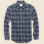 Abstract Check Flannel - Navy/Grey - Portuguese Flannel - STAG Provisions - Tops - L/S Woven - Plaid