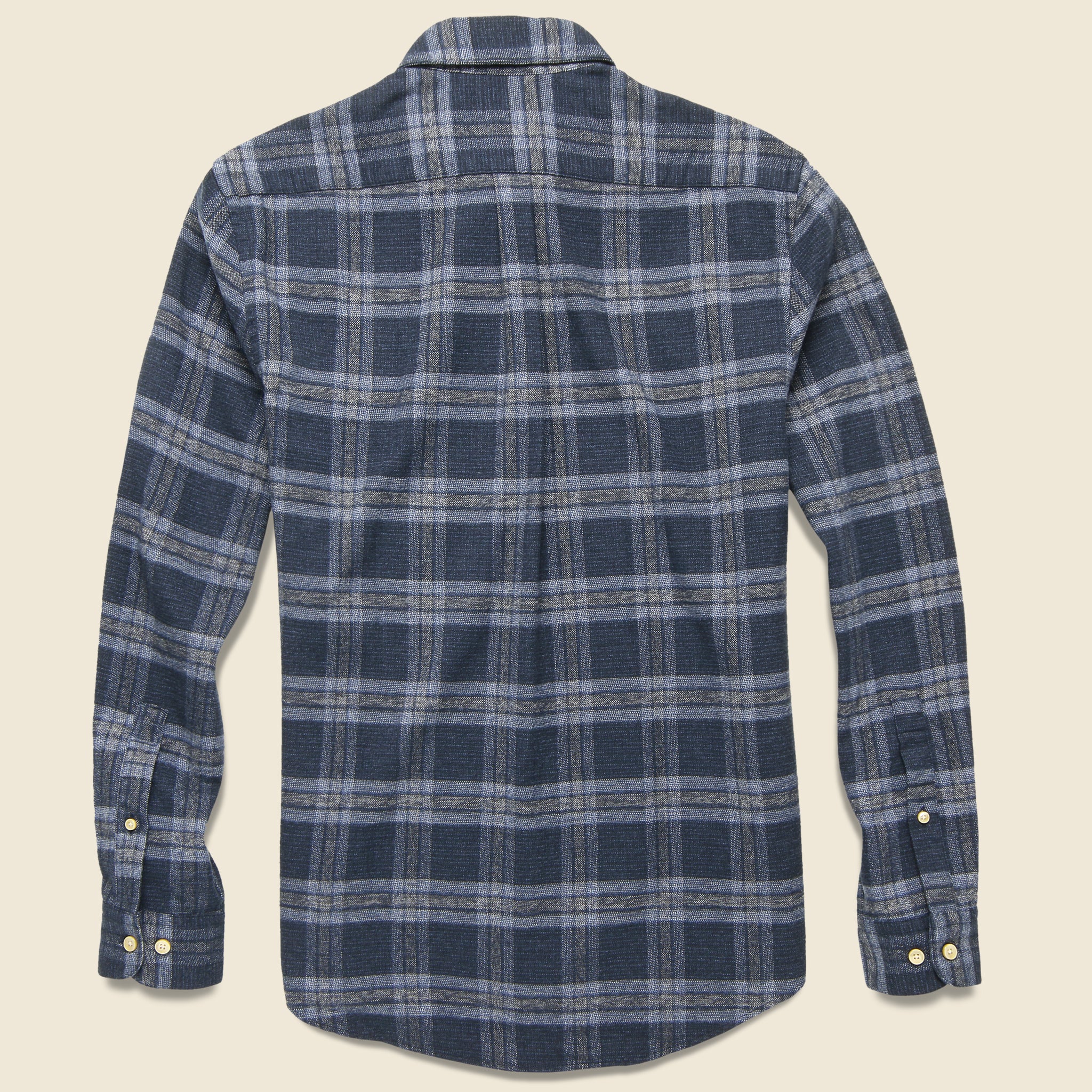 
                          Abstract Check Flannel - Navy/Grey - Portuguese Flannel - STAG Provisions - Tops - L/S Woven - Plaid
                        