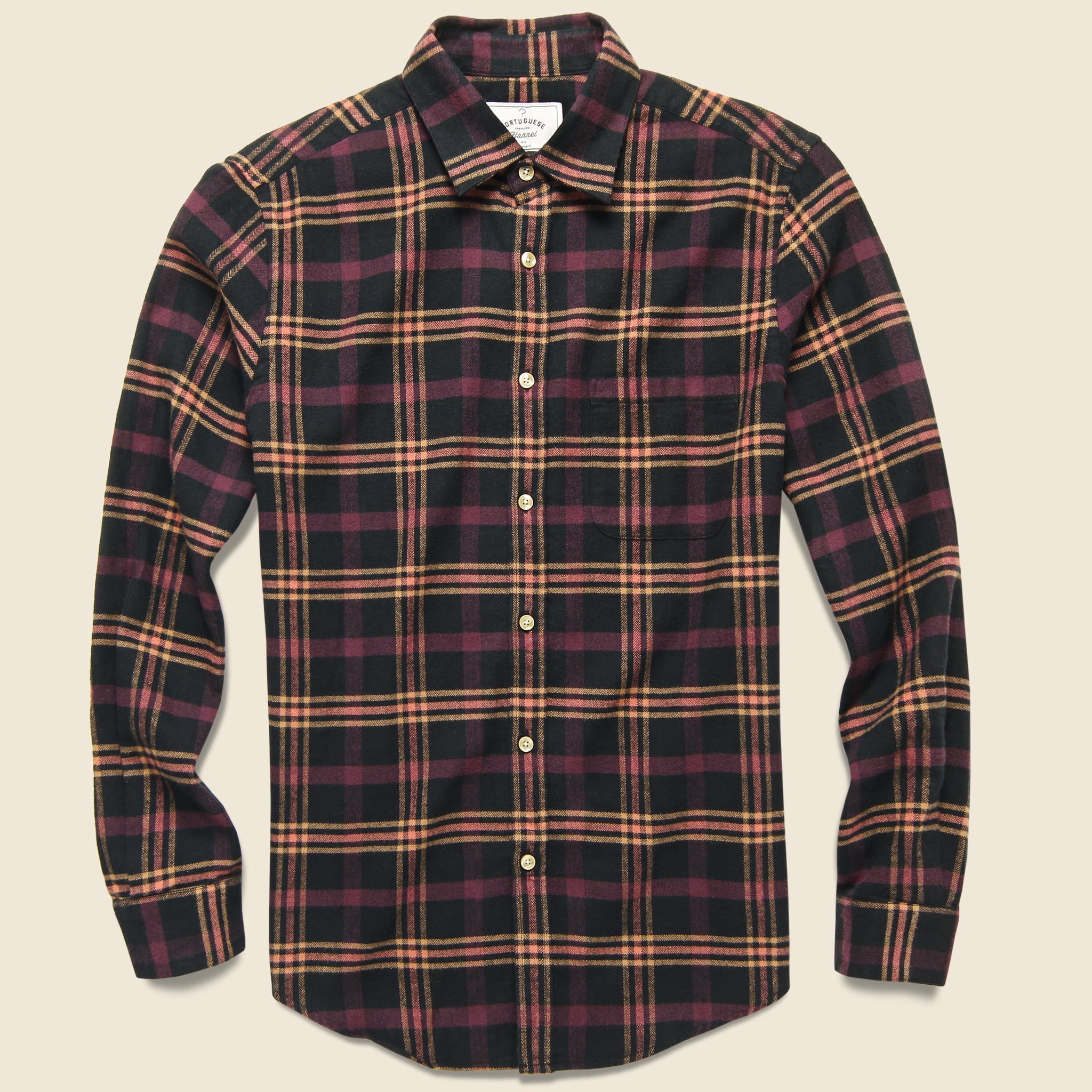 Compact Plaid Flannel - Black/Pink - Portuguese Flannel - STAG Provisions - Tops - L/S Woven - Plaid