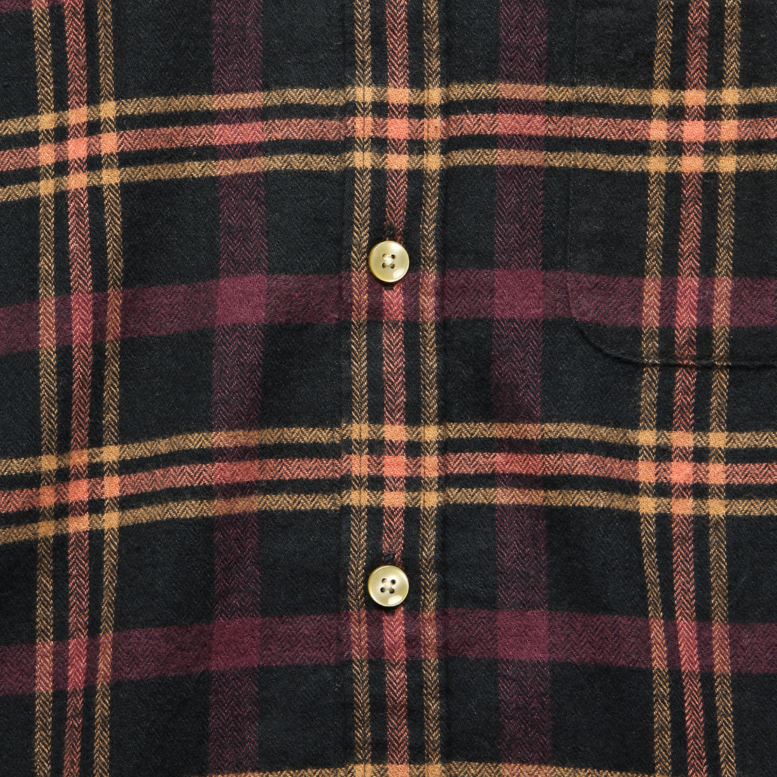 Compact Plaid Flannel - Black/Pink - Portuguese Flannel - STAG Provisions - Tops - L/S Woven - Plaid